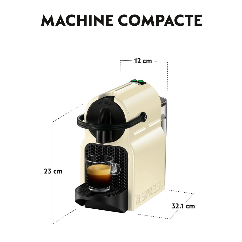 Inissia – Machine à Café à Capsules, Blanc Crème